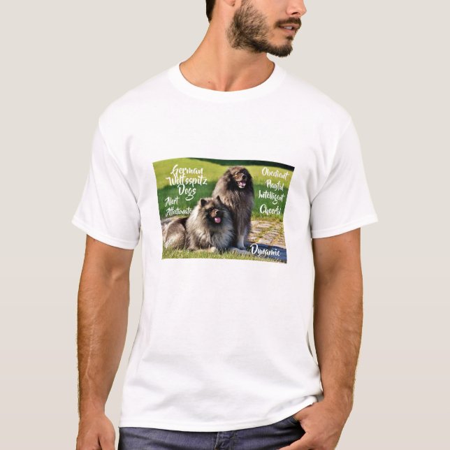 Camiseta de la raza del perro Wolfssprit-Keeshond (Anverso)