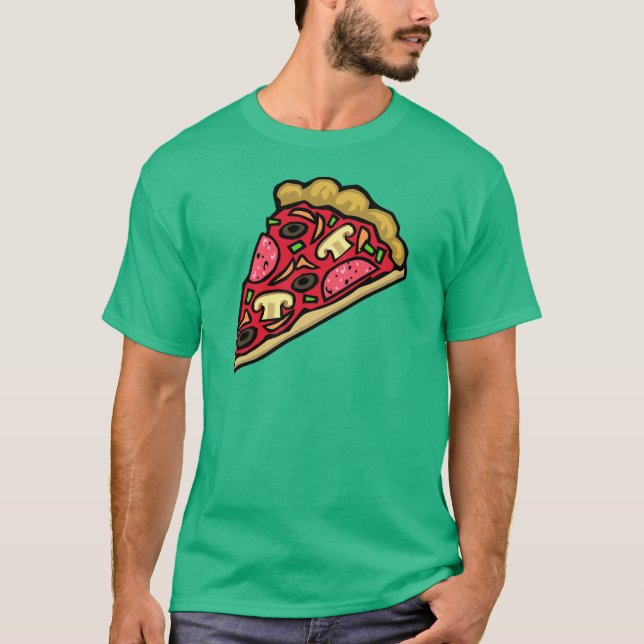 Camiseta de la rebanada de la pizza (Anverso)