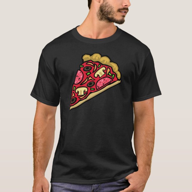 Camiseta de la rebanada de la pizza (Anverso)