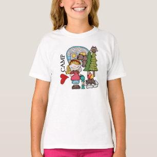 Camiseta de la reconstrucción del chica que acamp