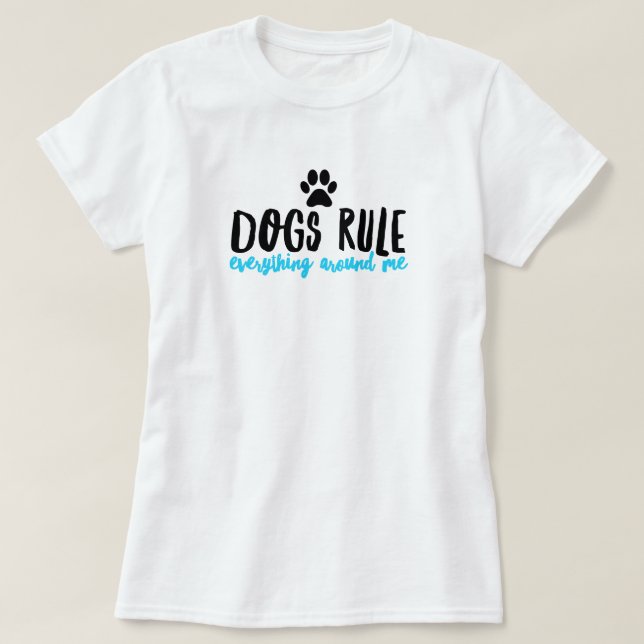 Camiseta de la regla de los perros (Diseño del anverso)