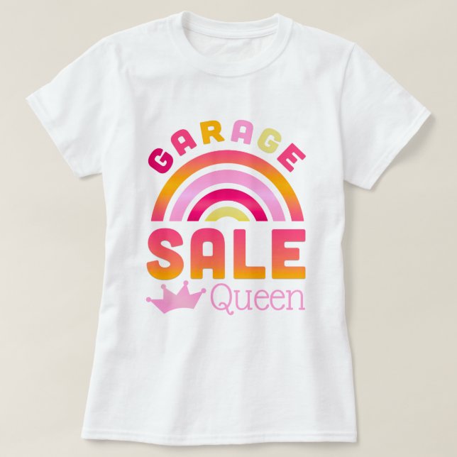 Camiseta de la Reina de la Venta de Garage Arcoíri (Diseño del anverso)