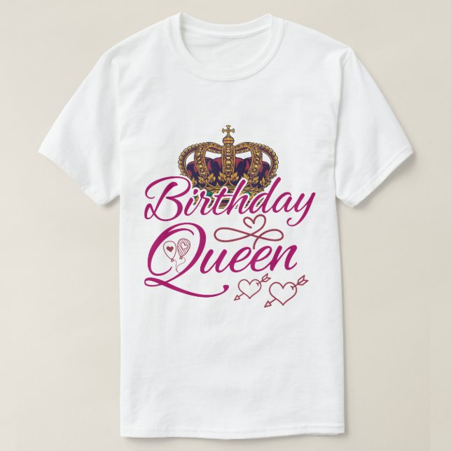Camiseta de la Reina del Cumpleaños (Diseño del anverso)