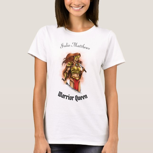 Camiseta de la reina del guerrero de la fantasía (Anverso)