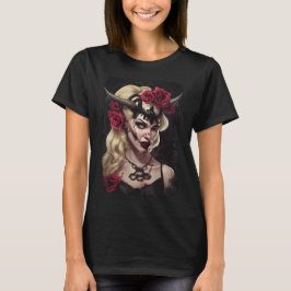 Camiseta de la Reina Vampiro Gótica | Cuernos de F