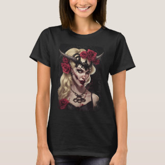 Camiseta de la Reina Vampiro Gótica | Cuernos de F