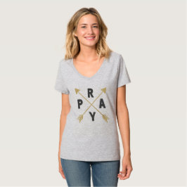 Camiseta de la religión de la fe de rezo