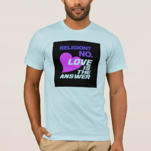 Camiseta de la religión y del amor