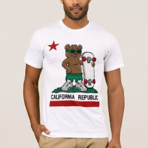 Camiseta de la República de California - Audaz gri