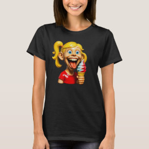 Camiseta de la risa del helado