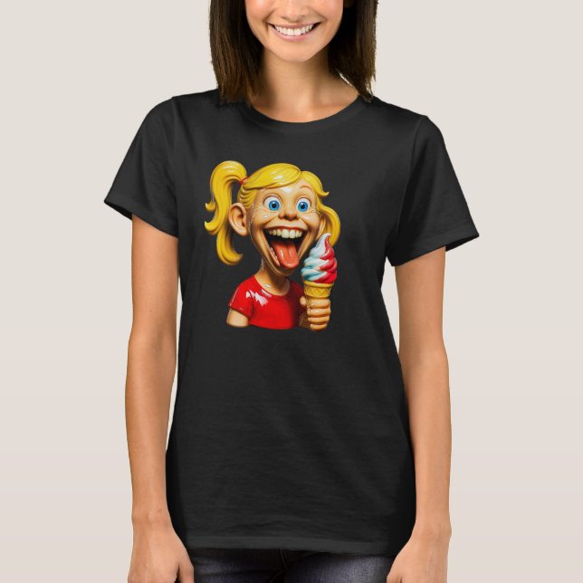 Camiseta de la risa del helado (Anverso)
