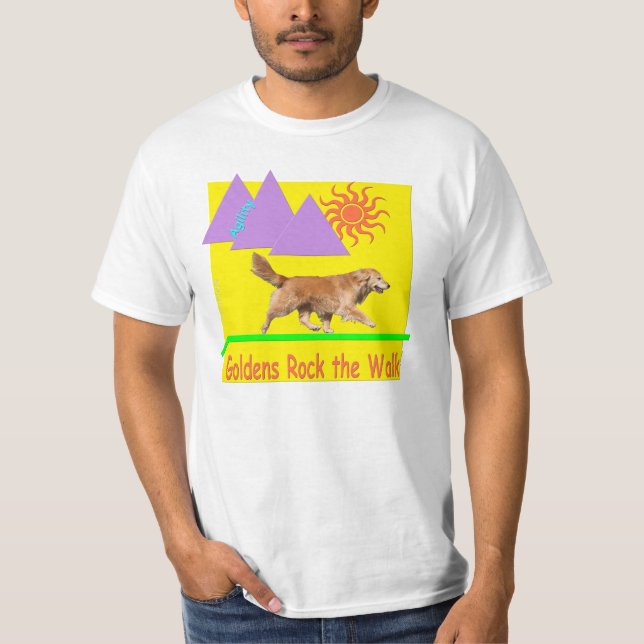 Camiseta de la "roca" de la agilidad del golden (Anverso)