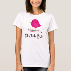 Camiseta de la roca de los polluelos del golf