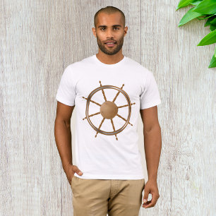 Camiseta de la rueda de la dirección del barco