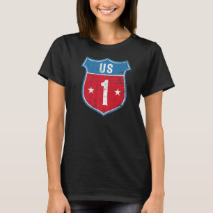 camiseta de la ruta 1 de los EE.UU., camiseta patr