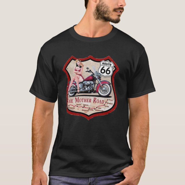 Camiseta de la ruta 66 del vintage (Anverso)