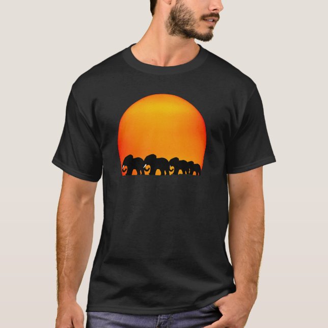 camiseta de la salida del sol del elefante (Anverso)