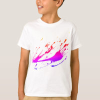 Camiseta de la salpicadura de la pintura de los