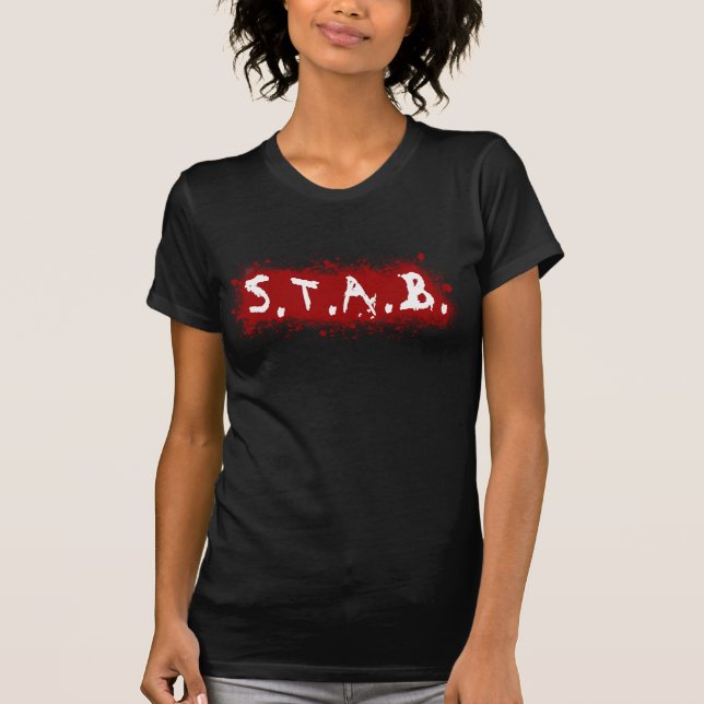 Camiseta de la salpicadura de la PUÑALADA de las (Anverso)