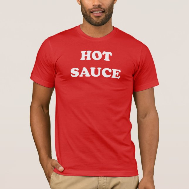 Camiseta de la salsa caliente de los hombres (Anverso)