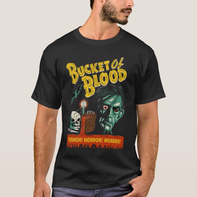 Camiseta de la sangre del vintage "cubo" (Anverso)
