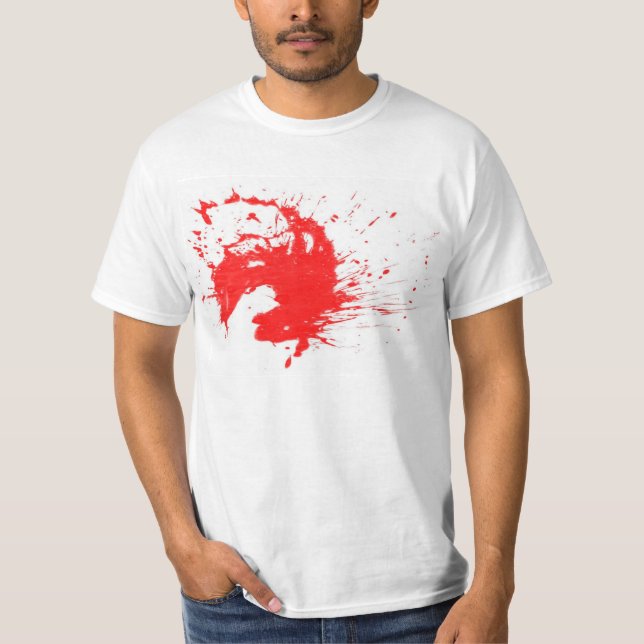Camiseta de la sangre-salpicadura de Halloween (Anverso)