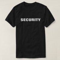 CAMISETA de la SEGURIDAD (FRENTE y PARTE