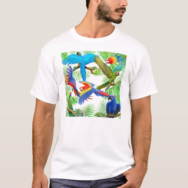 Camiseta de la selva del Macaw (Anverso)