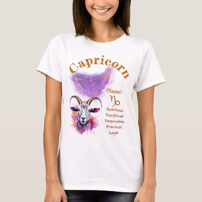 Camiseta de la Señal Zodiacal Capricornio (Anverso)