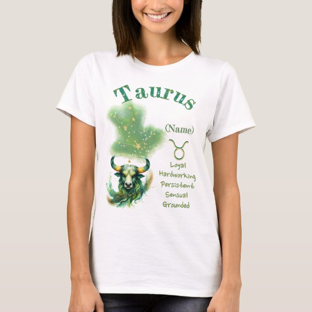 Camiseta de la Señal Zodiacal Tauro (Anverso)