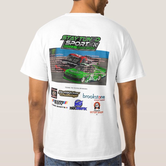 Camiseta de la serie Stay Tuned Sports Truck Serie (Reverso)