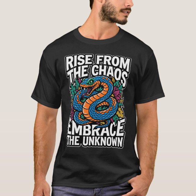 Camiseta de la Serpiente que Surge del Caos – Serp (Anverso)