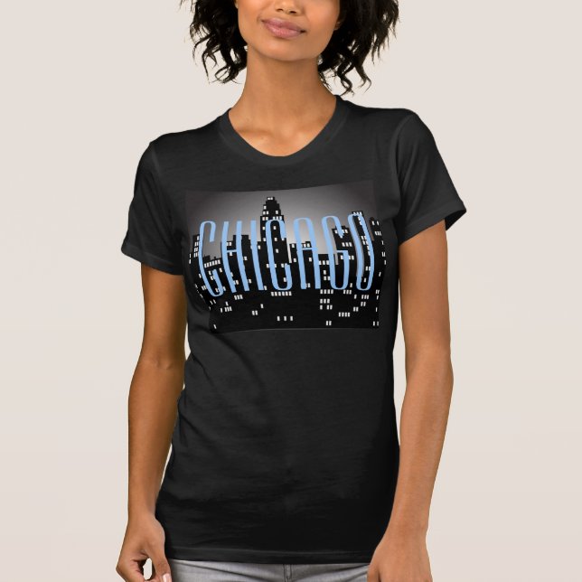 Camiseta de la silueta de Chicago (Anverso)
