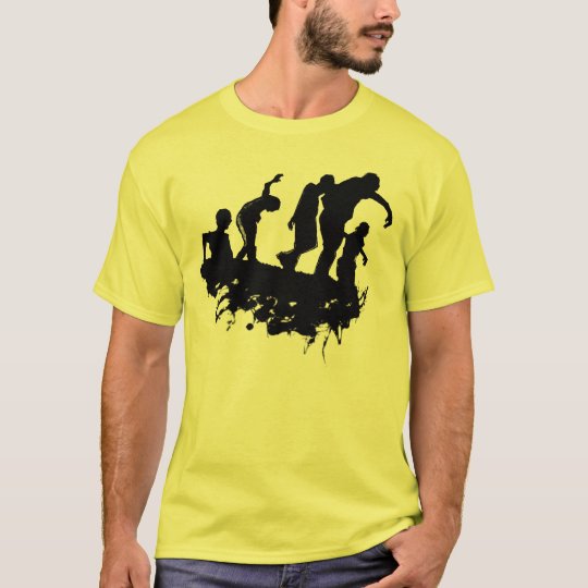 Camiseta de la silueta de la procesión del zombi
