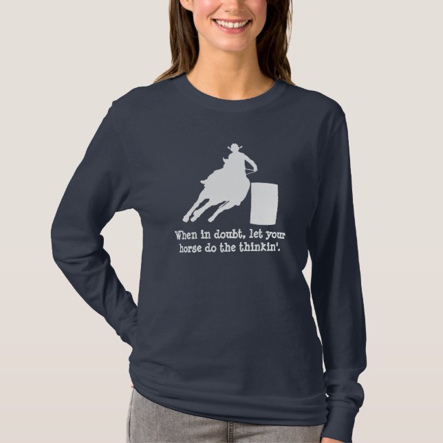 Camiseta de la silueta de las Carreras del barril (Anverso)