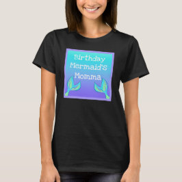 Camiseta de la sirena de cumpleaños