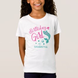 Camiseta de la sirena de la Chica de cumpleaños pe