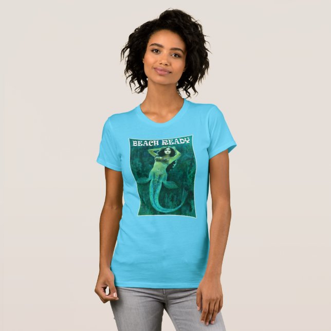 Camiseta de la sirena de la vendimia preparada par (Anverso completo)
