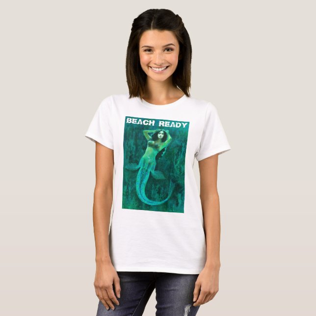 Camiseta de la sirena ventilado para mujeres de pl (Anverso completo)