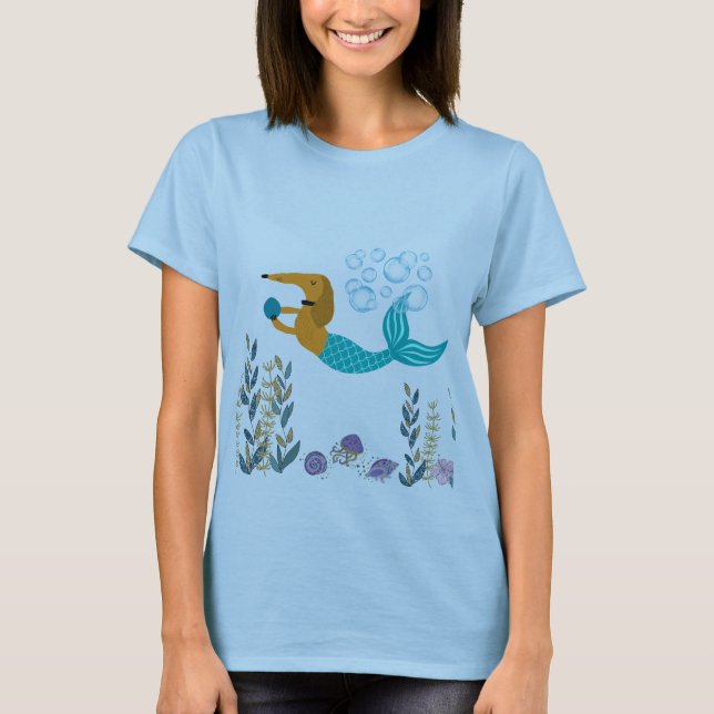 Camiseta De La Sirenita De Dachshund (Anverso)