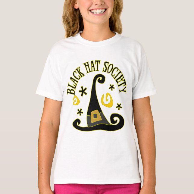 Camiseta de la sociedad del gorra negro (Anverso)