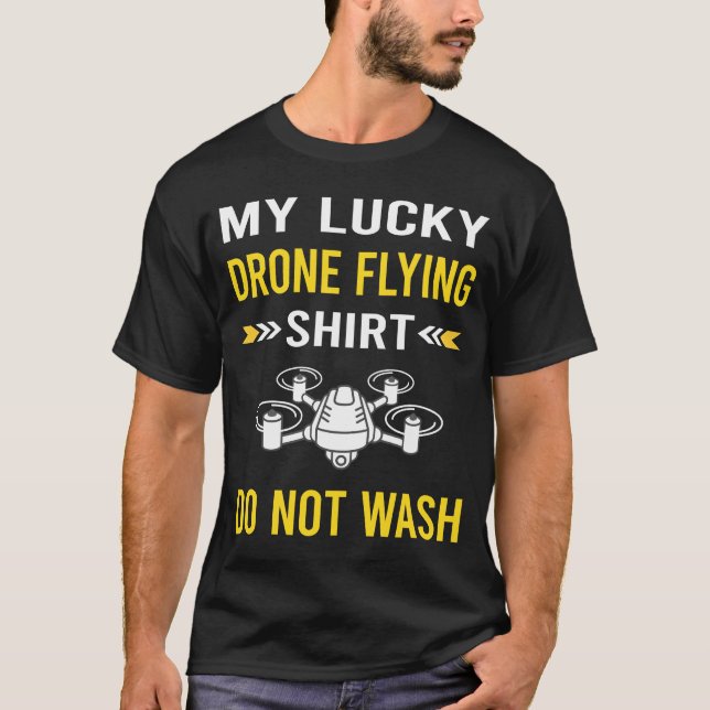 Camiseta de la Suerte Dron Drones Voladores (Anverso)
