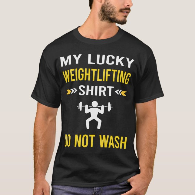 Camiseta de la Suerte Levantamiento de Pesas (Anverso)