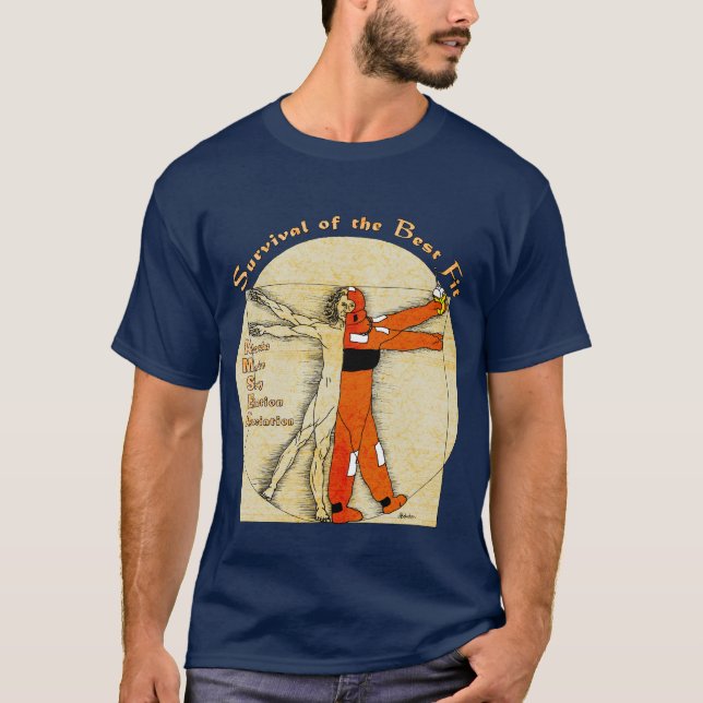 Camiseta de la supervivencia de AMSEA - diseño en (Anverso)