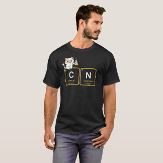 Camiseta de la tabla periódica con humor de nerd d