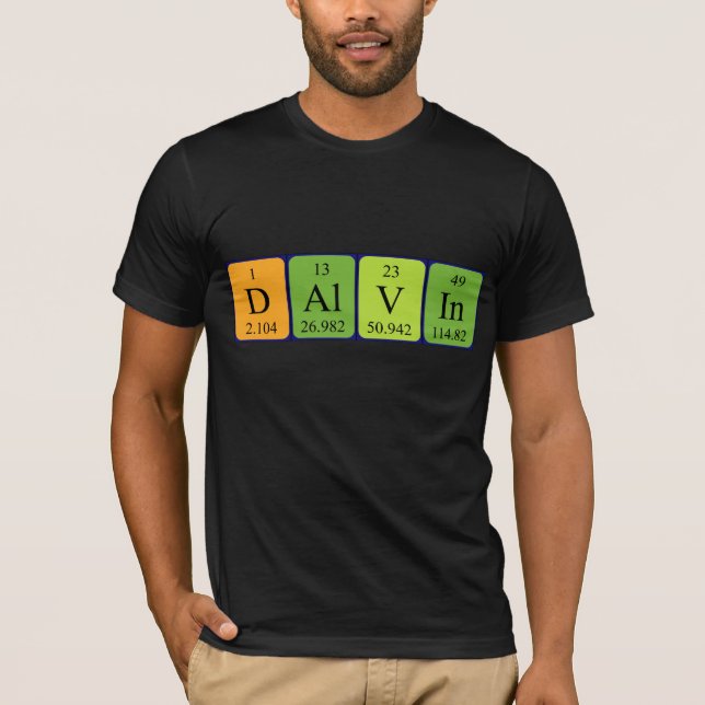 Camiseta de la tabla periódica de Dalvin (Anverso)