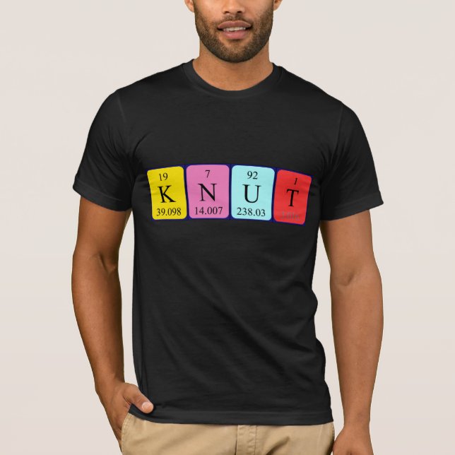 Camiseta de la tabla periódica de Knut (Anverso)
