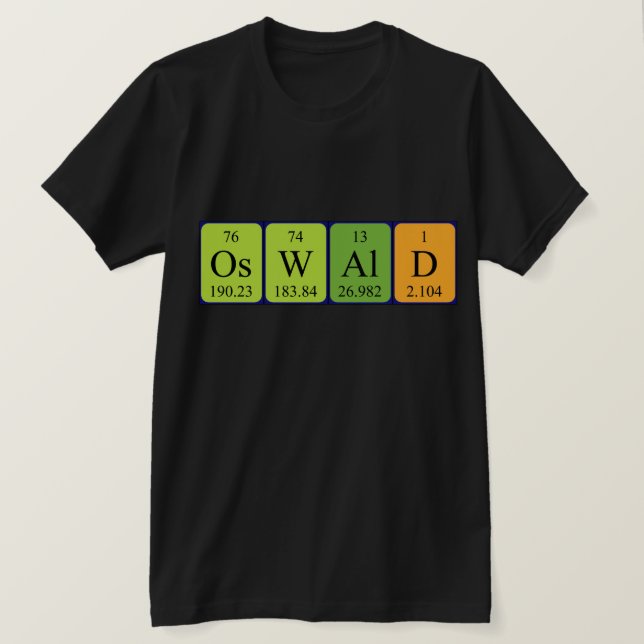 Camiseta de la tabla periódica de Oswald (Anverso del diseño)