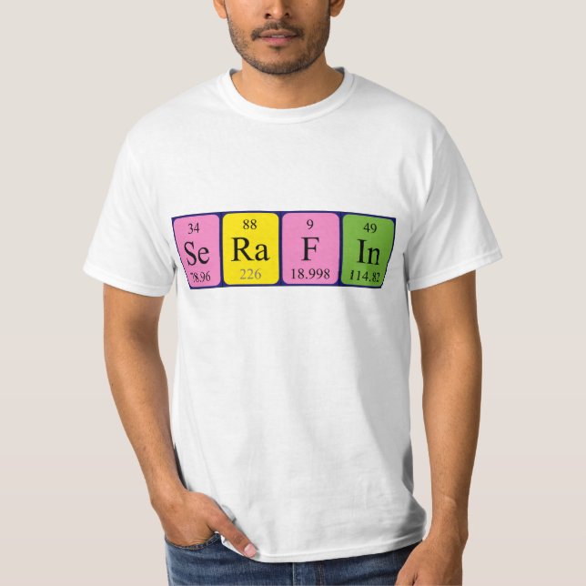 Camiseta de la tabla periódica de Serafin (Anverso)