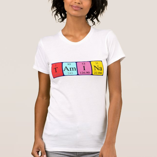 Camiseta de la tabla periódica de Tamina (Anverso)